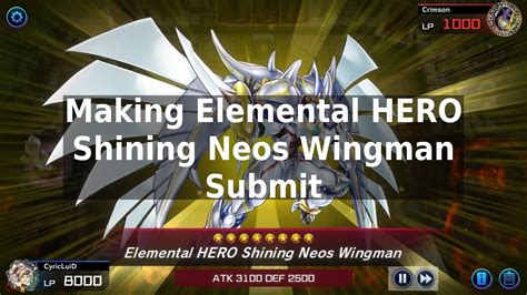 Yu Gi Oh Master Duel Making Elemental HERO Shining Neos Wingman