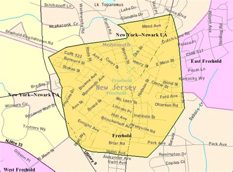 Image Census Bureau Map Of Freehold Borough New Jersey