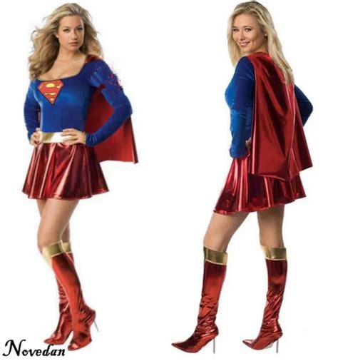 Adult Girls Superman Superwoman Halloween Costumes 2017 Super Woman Superhero Cosplay Supergirl