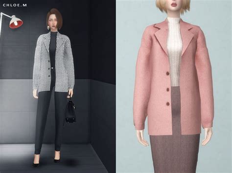 Chloemmm S Chloem Woolen Overcoat In Sims Clothing Matching