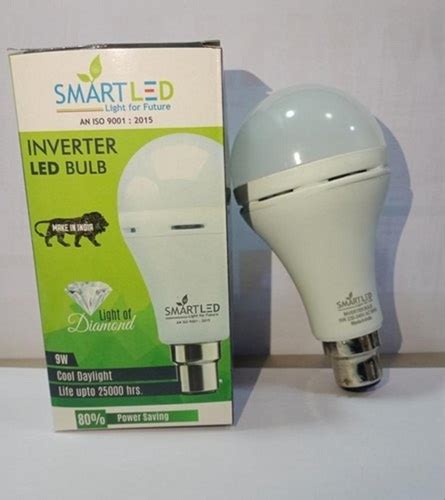 White Ac Dc Rechargeable 9w Inverter Led Bulb At Best Price In Pune Smart Technology And Solution