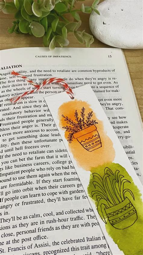 Beginner Easy Watercolor Bookmark Tutorial Fine Liner Watercolour Diy