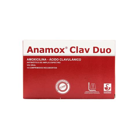 Anamox ® Clav Duo Amoxicilina Ácido Clavulánico Caja De 14