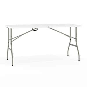 Lifetime Ft Almond Resin Adjustable Height Commercial Folding Table