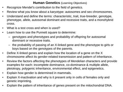 Pdf Human Genetics Learning Objectives Faculty Sdmiramar Edu Bhaidar