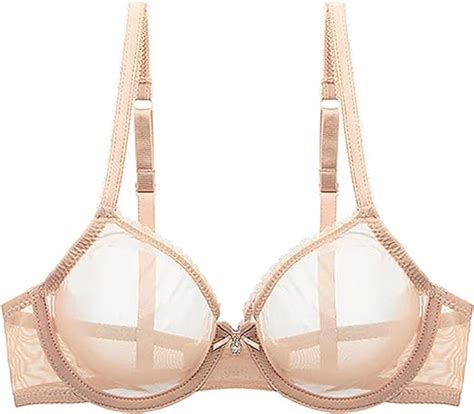 Janjean Damen Transparent Spitze Bh Ohne B Gel Offene Brust Lace Bh Bra