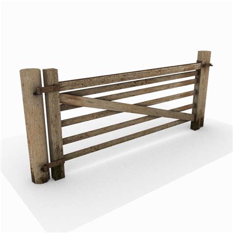 Wooden Gate Free 3D Model Blend Free3D