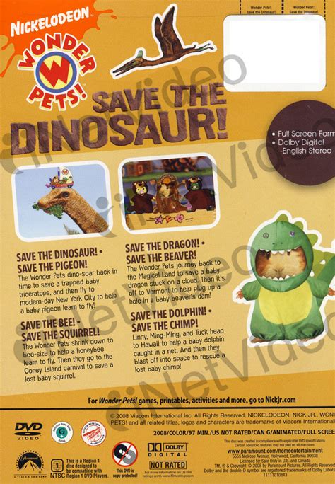 Wonder Pets - Save the Dinosaur on DVD Movie