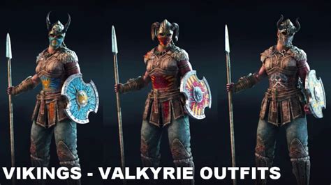 For Honor All Valkyrie Outfits Customization Youtube