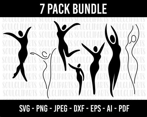 COD295 Naked Woman Clipart Female Body SVG Bundle Clipart Etsy