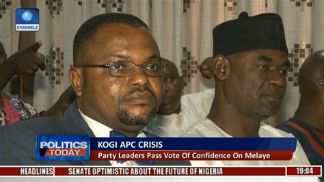 Politics Today Kogi APC Crisis Deepens As Party Leaders Pass Vote Of