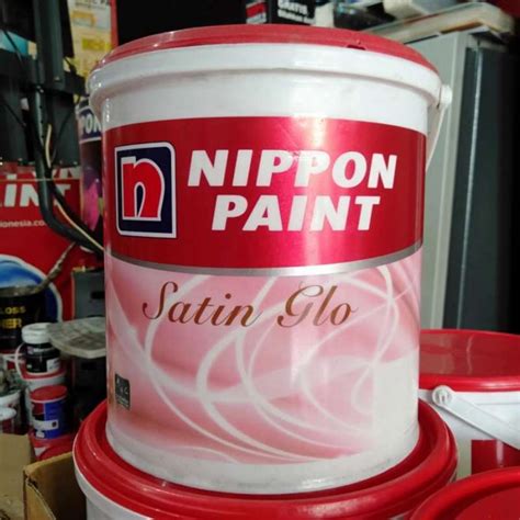 Jual Nippon Paint Satin Glo 2 5lt Brilliant White Cat Tembok