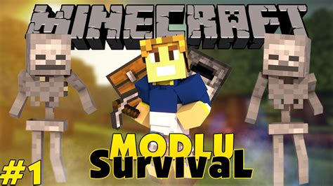 Minecraft Modlu Survival Lanetli Başlangıç Bölüm 1 YouTube