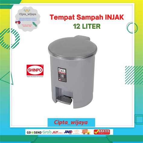 Jual Tempat Sampah Injak 12 Liter Tong Sampah INJAK 12 Liter SHINPO