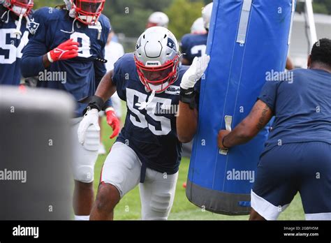 Tuesday August 3 2021 New England Patriots Linebacker Josh Uche 55