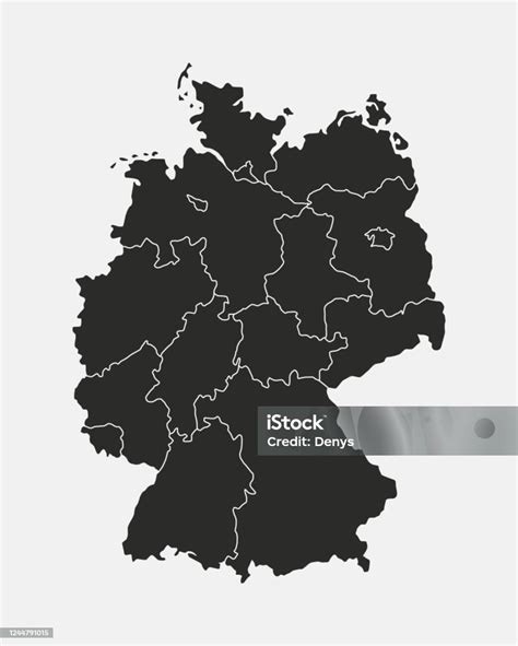 peta jerman terisolasi  latar belakang putih jerman peta