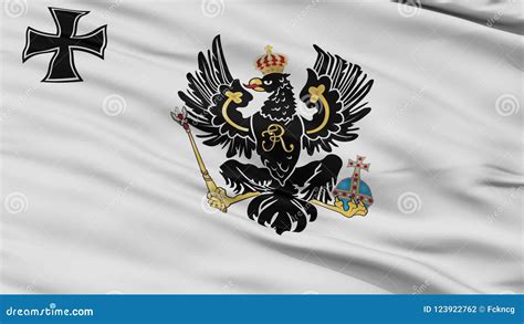 War Ensign Of Prussia 1816 Flag Closeup Seamless Loop Stock Footage