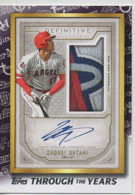 Topps Through The Years Shohei Ohtani Definitive Auto Patch