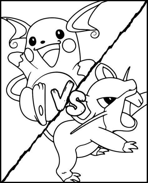 Printable Raichu Pokemon Coloring Pages Topcoloringpages Net The Best