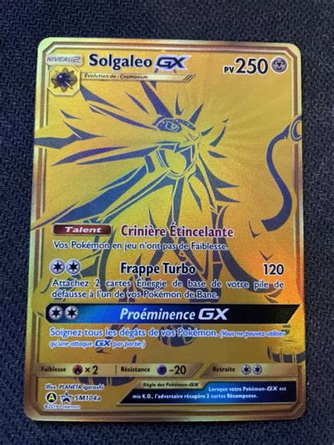 Solgaleo Gx Gold Pokemon Sm A Promo Soleil Et Lune Neuf Fr Eur