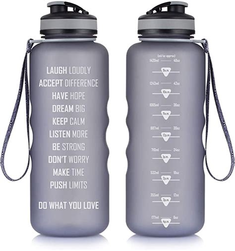 Artoid Mode 48oz Motivational Fitness Workout Sports Water Bottle With Time Marker