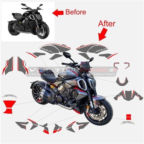 Kit Adesivi Completo Design Inedito Ducati Diavel V4