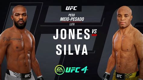 Jon Jones VS Anderson Silva UFC 4 Gameplay Legendary Difficulty AI