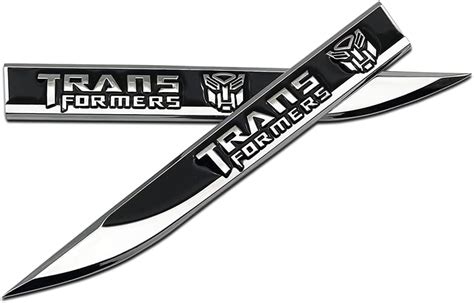 Buy Hqs Pair Chrome Metal Door Fender Transformers Autobots Emblem D