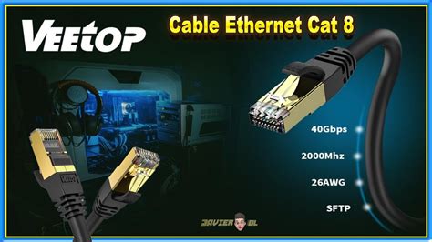 Veetop Cable Ethernet Cat De Red Con Conectores Rj Oro Para