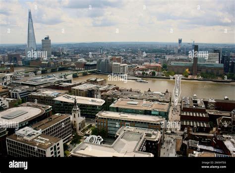 View Of The River Thames Tate Modern Museum Millennium Bridge And The