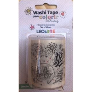 Washi Tape Para Colorir Lettering LeoArte Shopee Brasil