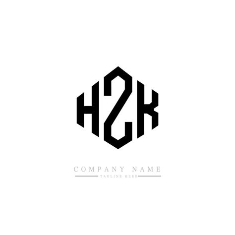 HZK letter logo design with polygon shape. HZK polygon and cube shape ...