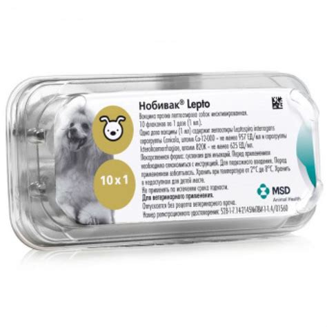 Купить Nobivac LEPTO - вакцина для собак на 🐕 Shop-Pet.By ⏩️ в Минске【с ...