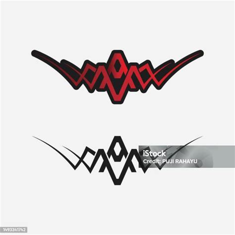 Suku Klasik Hitam Etnik Ikon Tato Ilustrasi Vektor Desain Logo