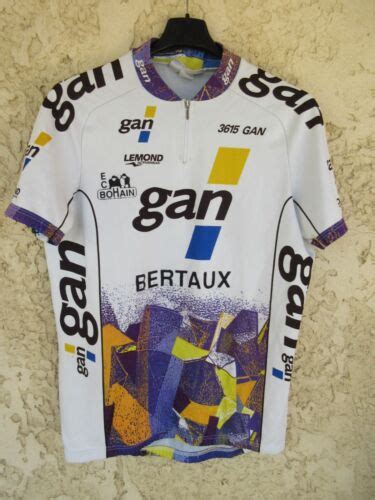 Maillot Cycliste Gan Ec Bohain Vintage Greg Lemond Shirt Jersey Trikot