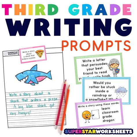 Third Grade Writing Prompts Superstar Worksheets Worksheets Library