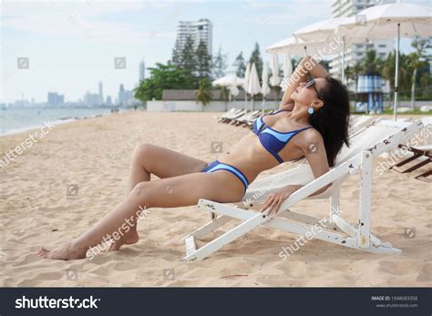 Beautiful Slim Body Woman Blue Bikini Stock Photo Shutterstock