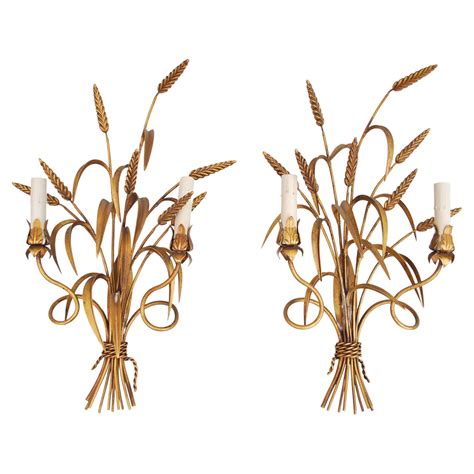 Gilt Italian Sheaf Wheat Wall Sconce At 1stDibs Wheat Sconces Wheat