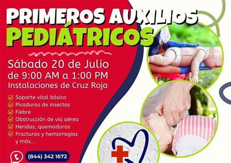 Impartirá Cruz Roja Saltillo curso de primeros auxilios pediátricos