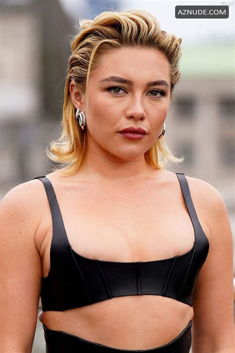 Florence Pugh Sexy Stuns In A Hot Black Leather At The Thunderbolts Photocall In London AZNude