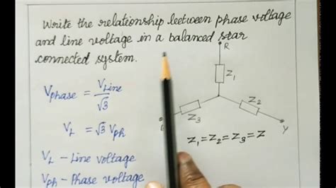 Relationship Between Phase Voltage And Line Voltage In Balanced Star