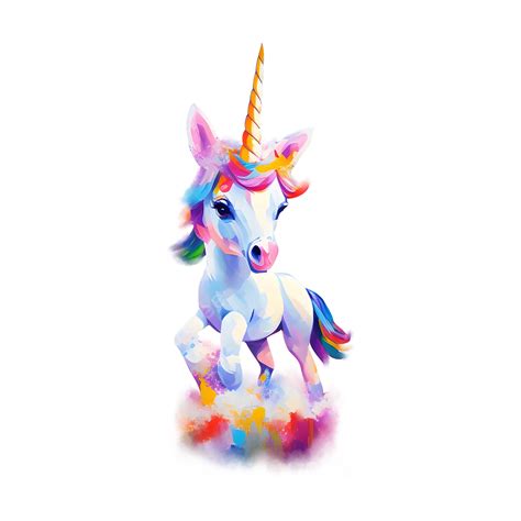 Cute Rainbow Unicorn Cartoon