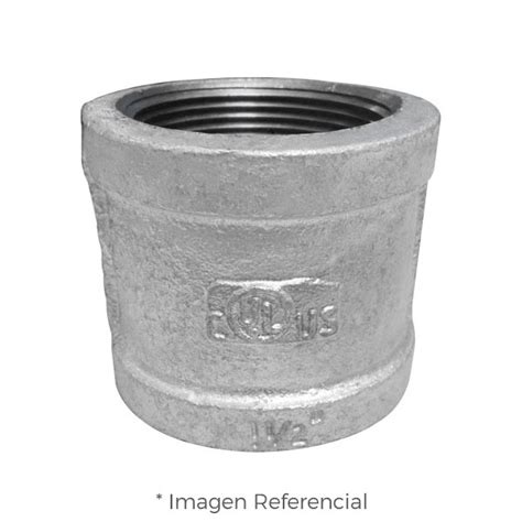 Union Simple O Copla Coupling Reforzado Fierro Maleable Galvanizado