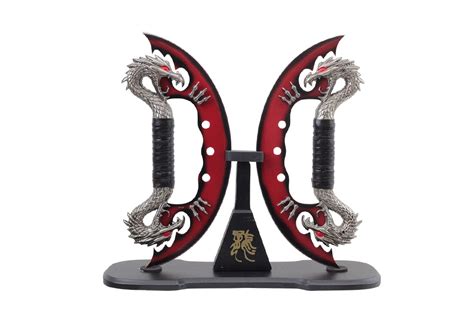 Red Blade 11 Double Dragon Dagger W Stand Inch Neptune
