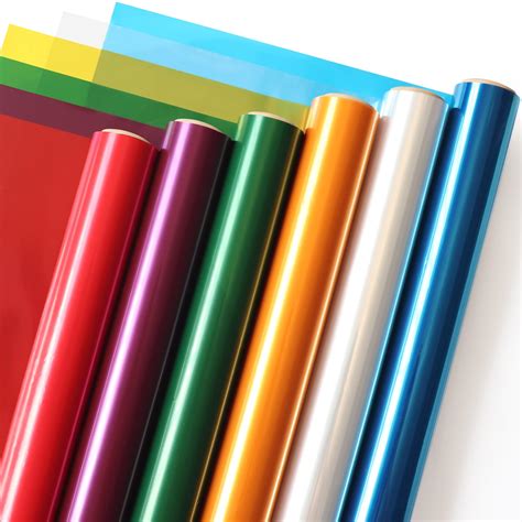 Syogua Transparent Colored Cellophane Wrap Roll 6 Colors