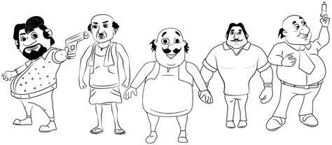 Motu Patlu Coloring Pages - Learny Kids