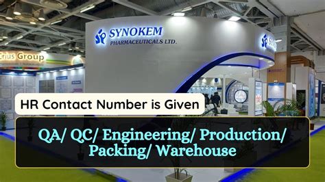 Synokem Lifesciences Hiring For QA QC Engineering Production