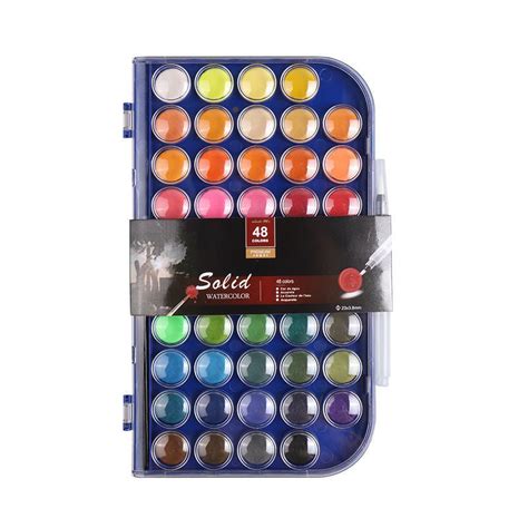 Buy Catzon 48 Colors Washable Watercolor Paint Set With 1 Paint Brushes For Beginners And