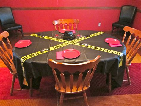 Crime Scene Party Table