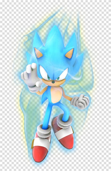 Super Sonic Blue Super Sonic With Blue Aura Illustration Transparent